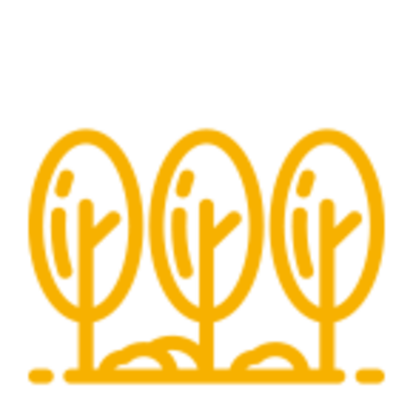 stats icon voor km hagen en heggen aangeplant en 9 km onderhouden 5,2